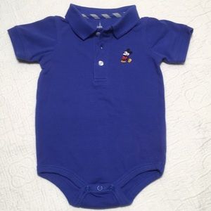 12m (4/$20) Mickey Mouse Polo Shirt Bodysuit by Disney Parks